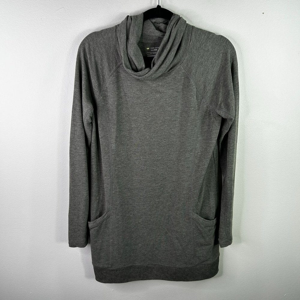 Womens mock neck green athletic pullover tunic‎ size medium